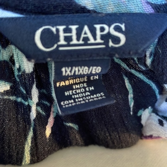 Chaps floral top 1X - Picture 4 of 4